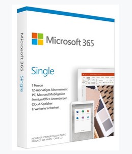 Microsoft Of­fice 365 Single, 5 Geräte, 1 Jahr, Download
